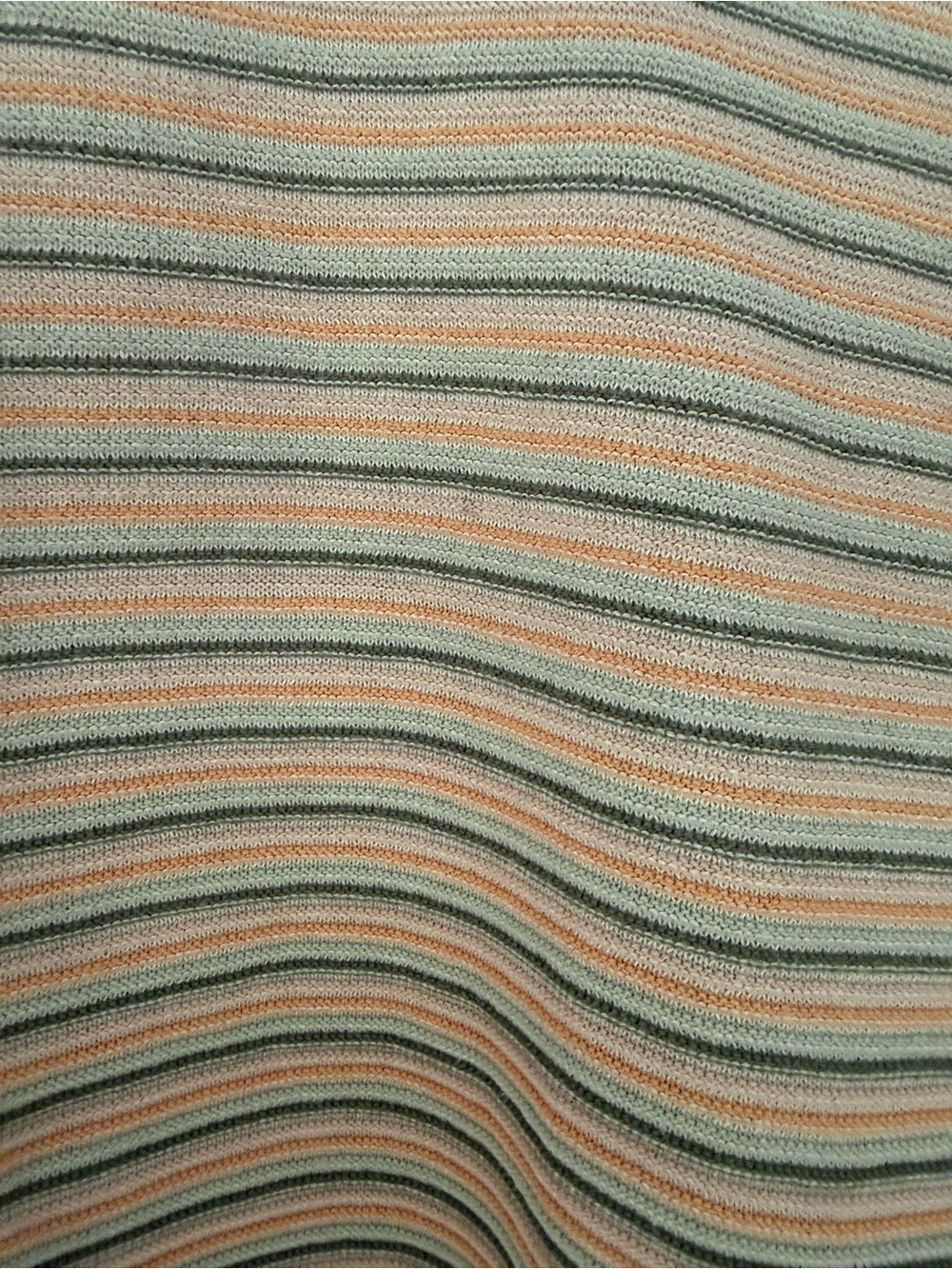 Spiritual Gangster Striped Crewneck Sweater in Sage Green and Peach - Picture 8 of 8